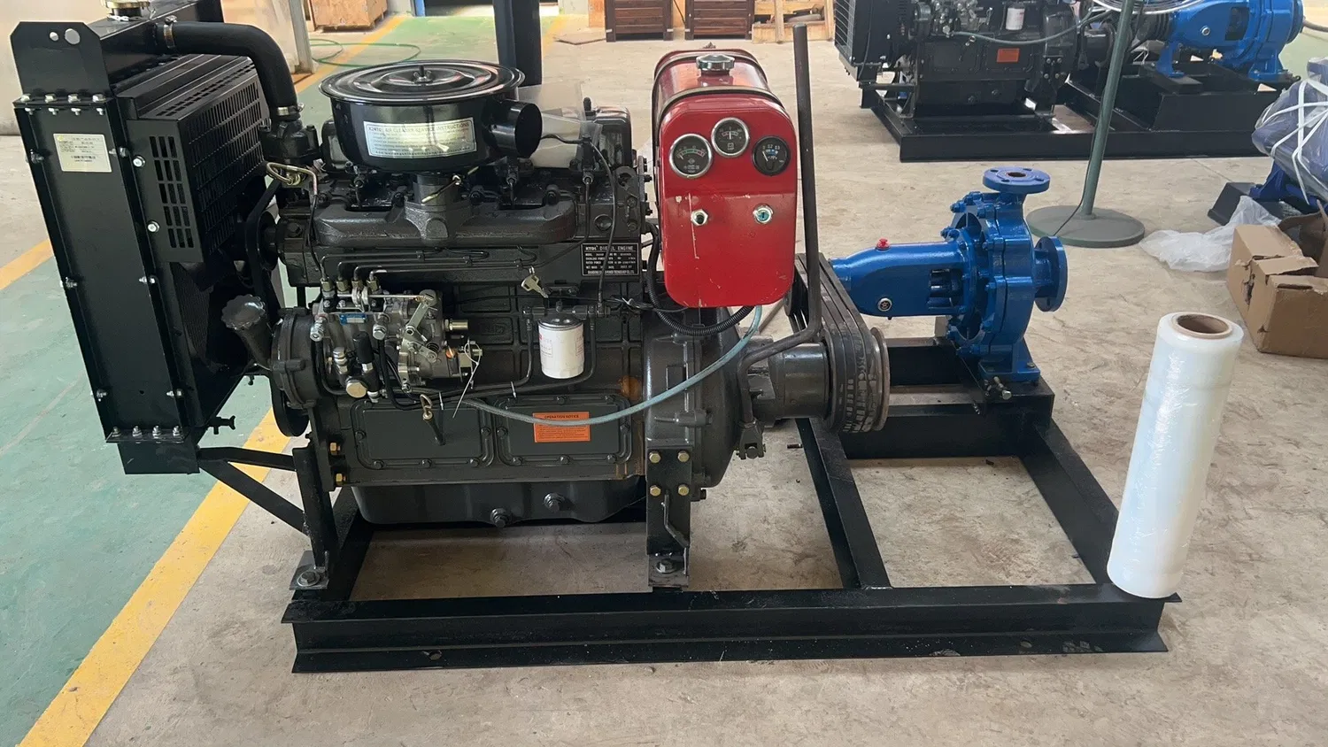 Bomba de agua con motor diésel de riego centrífugo horizontal de 6 pulgadas